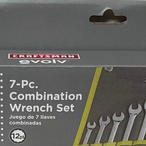 Craftsman Evolve 7 pc Inch 12 pt. Combination Wrench Set 12353 w/Roll Up Pouch